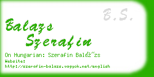 balazs szerafin business card